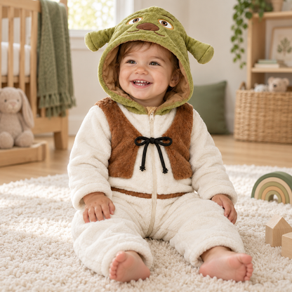Toddler wearing the onesie
